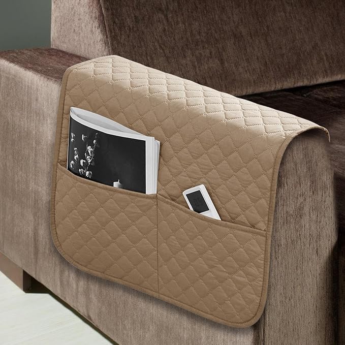 Recliner Side Pocket Storage Multifunctional, Comfortable, Anti-Slip, | Recliner Arm Protector for Books Tablet Phone TV Remote Cellphone Book Phones Pets Chocolate Remote Control Snack
