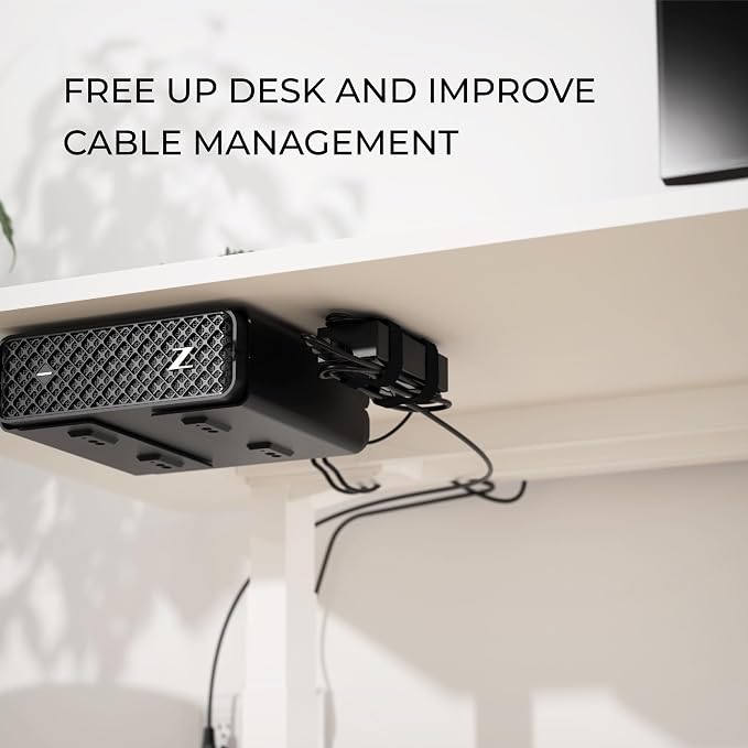 HumanCentric Universal Small Mounting Bracket for Small Devices | Fits Modems, Power Blocks, Mount on Wall or Under Desk, Vertically or Horizontally
