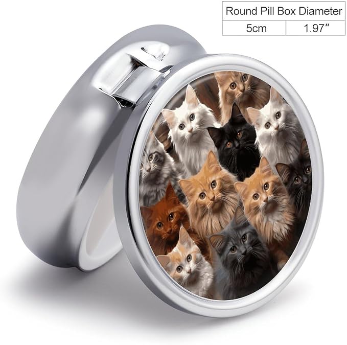 Pill Box Portable Pet Home Pill Case Cute Pill Organizer for Vitamins Supplements