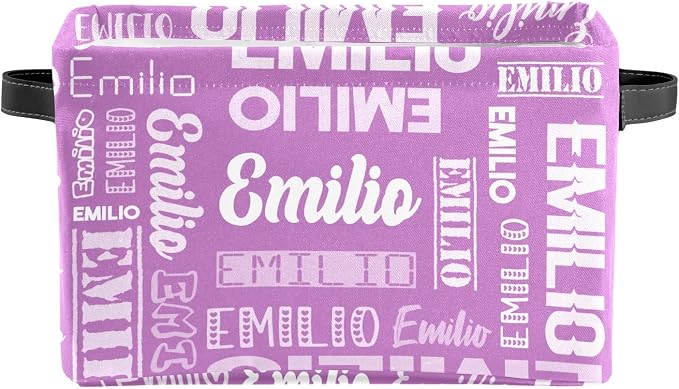 Personalized Toy Box Storage Bins for Boys Girls with Name, Kids Custom Storage Basket Cubes Organizer with Handles, Shelf Closet Storage Baskets Bin Customized Gift, 1 Pack
