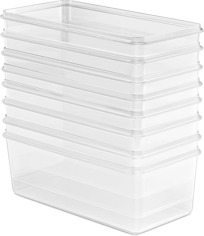 Sorbus Airtight Food Storage Containers, Plastic Pantry Bins (8 Pack) | Four-way snap lids keep cereal, pasta, flour, nuts and candy fresh; stackable construction fits cabinets and counters.