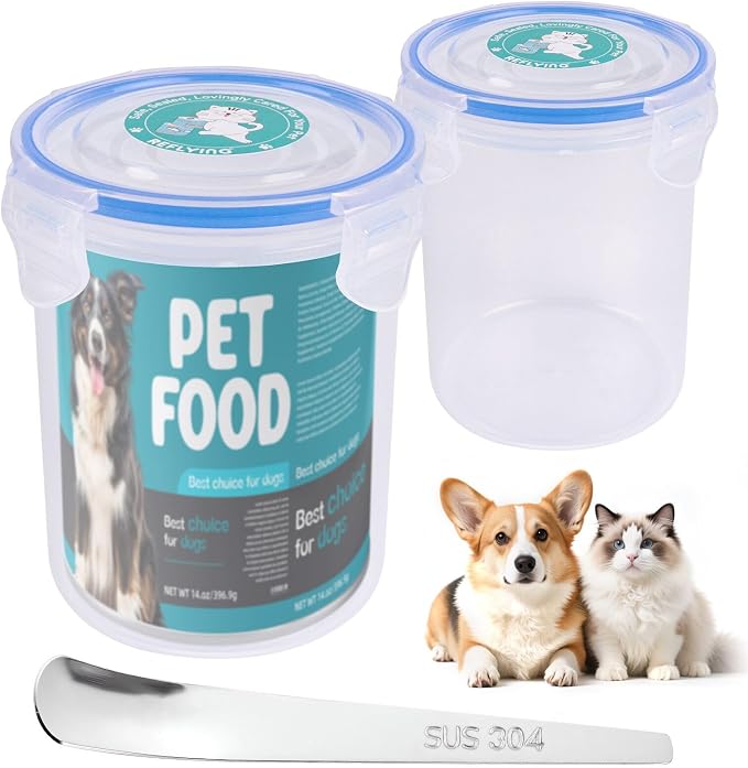 REFLYING Canned Dog Food Storage Lids Reusable Airtight Can Cover | Reusable airtight dog food can lids,Keeps wet food fresh,eliminates odor,Includes SUS 304 spoon and can opener