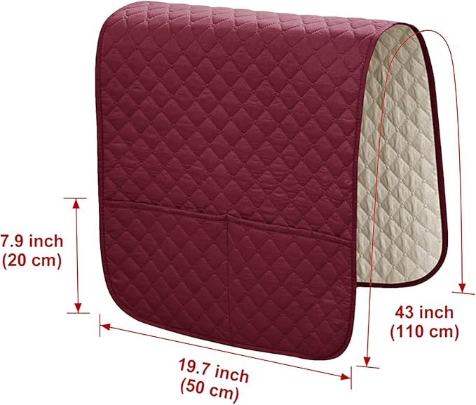 Sofa Armrest Organizer Comfortable Anti-Slip Waterproof | Recliner Arm Protector for Books Tablet Phone TV Remote Cellphone Book Phones Pets Chocolate Remote Control Snack