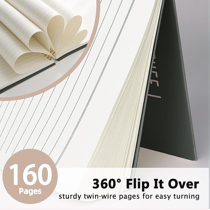LIANGW Funny Dark Green Notebooks for Work, Coworker Office Gifts for Women | Funny Work Gifts for Coworkers & Boss, Fun Spiral Notebooks Journals for Writing, Funny Office Supplies 5.5x8.3 Inch
