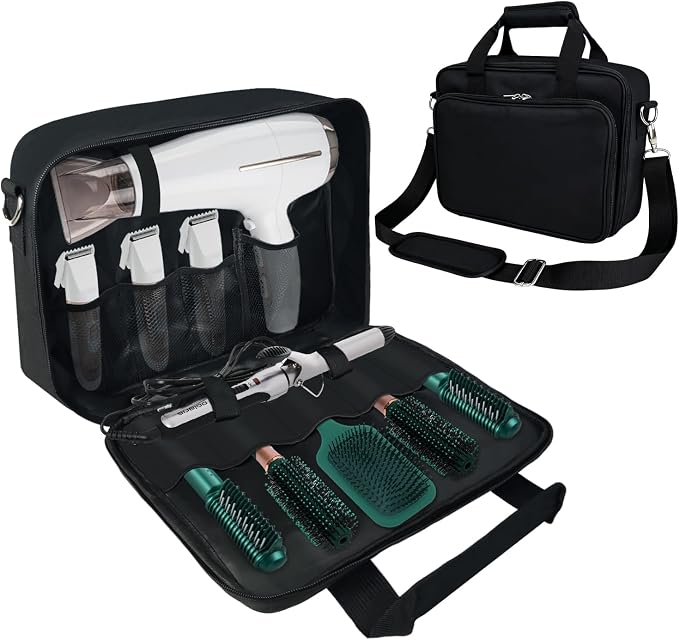 Barber Tool Bag , Barber Carrying Case 13.9 x 3.9 x 11.02 in, Only Bag | Portable Storage for Clippers Trimmers, Hairstylist Travel Bag for Combs Razors & Barber Supplies