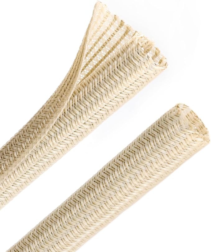 PET Braided Cable Sleeve Wire Protector Cable wrap Wire Covers for Cords Cable Sleeves Cord Management Cable Management Sleeve (10 Feet, Wood Color, 16mm(2/3 inch))