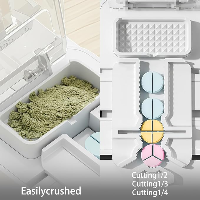 Pill Cutter, Pill Splitter for Small Pills, Cuts 1/2, 1/3, 1/4 Pills