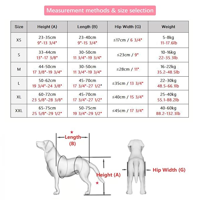 Lar Dog Wheelchair - 4 Wheel/2 Wheel Adjustable Pet li Aid, Rear Limb Support Trolley for Mum to L Dogs, Injured Dog Bike Trailer with Leg Protect Pad