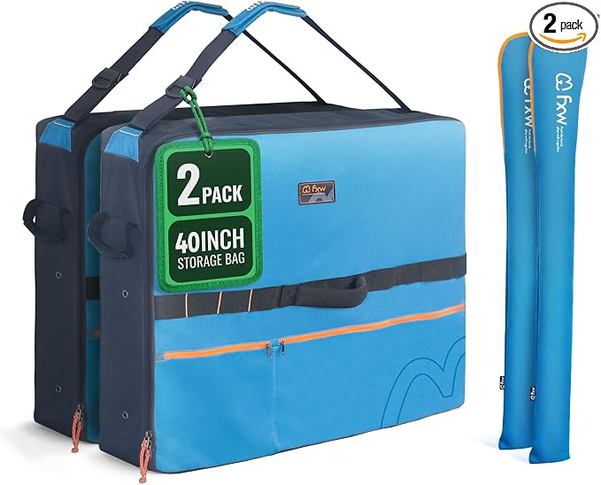 FXW Dog Playpen Storage Bag, Designed for RV Trips, Blue, 2 Packs | Fits FXW Pens Only(40" H 8 Panels & 9 Stakes), Comfortable Carry, Neat Storage, Wear-Resistant, Patented