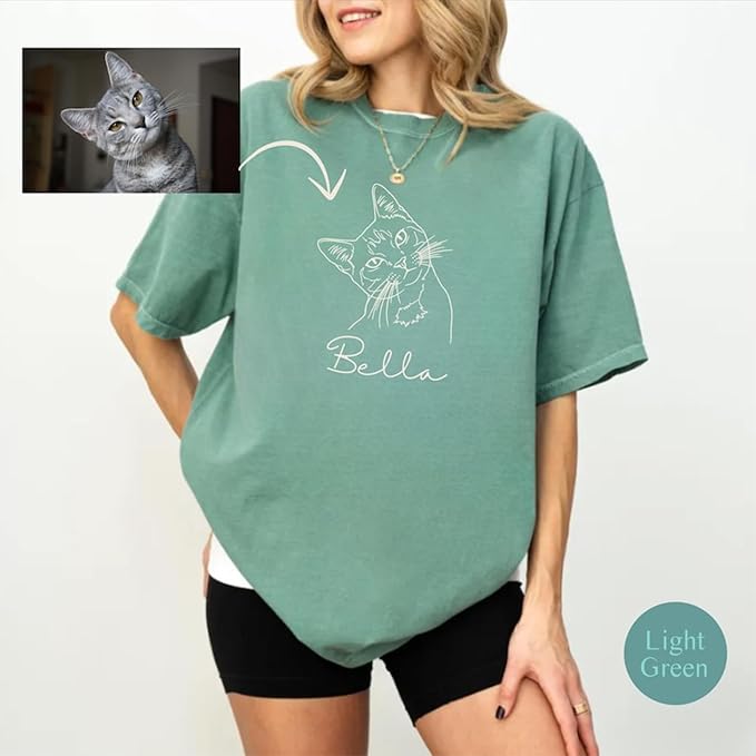 Personalized Dog Portrait Hoodie, Custom Pet Photo Sweater Shirt for Women, Dog Mom Hoodie, Customized Cat Potrait Sweatshirt, Pet Owner Gifts, Gift for Dogs Cats Lover DS01