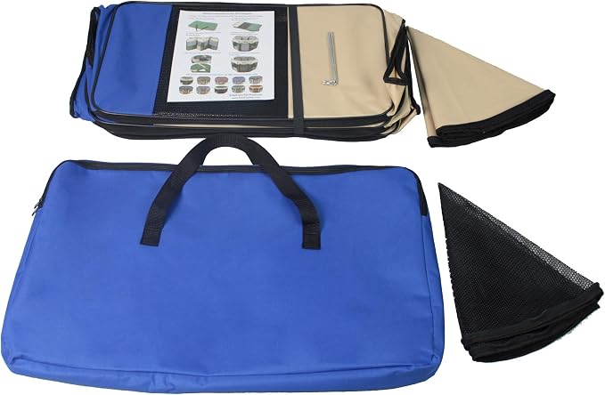 EliteField 2-Door Soft Pet Playpen for Dogs and Cats (2-Year Warranty) | 600D Fabric, Washable Floor Mat & Top Cover, Indoor/Outdoor, Carrying Bag, Ground Stakes, Zipper Locks