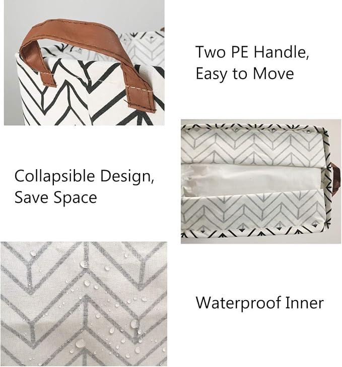 Square Storage Basket Fabric Organizer Bin for Toys,Books,Clothes,Gifts,Pets-Perfect for Home,Office,Nursery,Dorm,Shelf, Gift Baskets(Geometric)