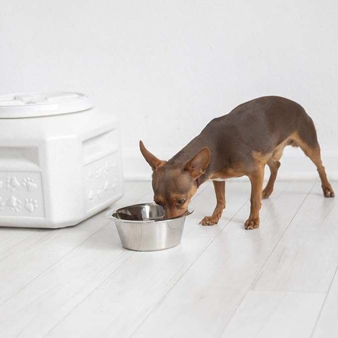 Gamma2 Vittles Vault Dog Food Storage Container with Airtight Lid, holds up to 10-15 Pounds of Dry Pet Food, Cat Kibble and Bird Feed, BPA Free, Made in USA, Without Scoop | Holds Dry Pet Food, Cat Kibble and Bird Feed, BPA Free, Made in USA