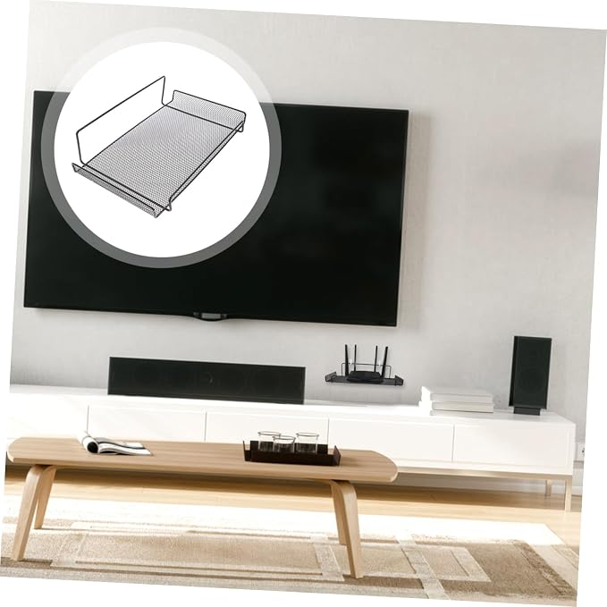 Wall Mount Router Holder No-drilling Storage Rack for Security Camera and Router Compact Wall Shelf for Living and Bedroom Sturdy and Space-saving Design