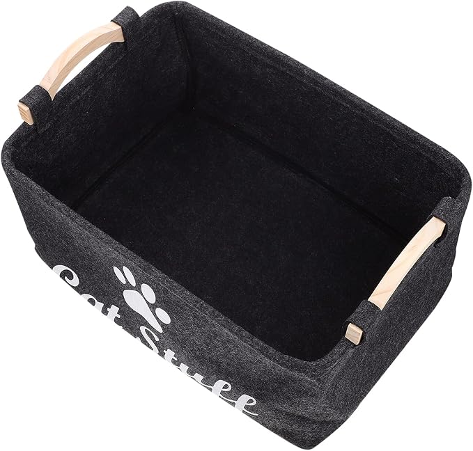 Mipcase Pet Storage Box Puppy Toy Shelf Felt