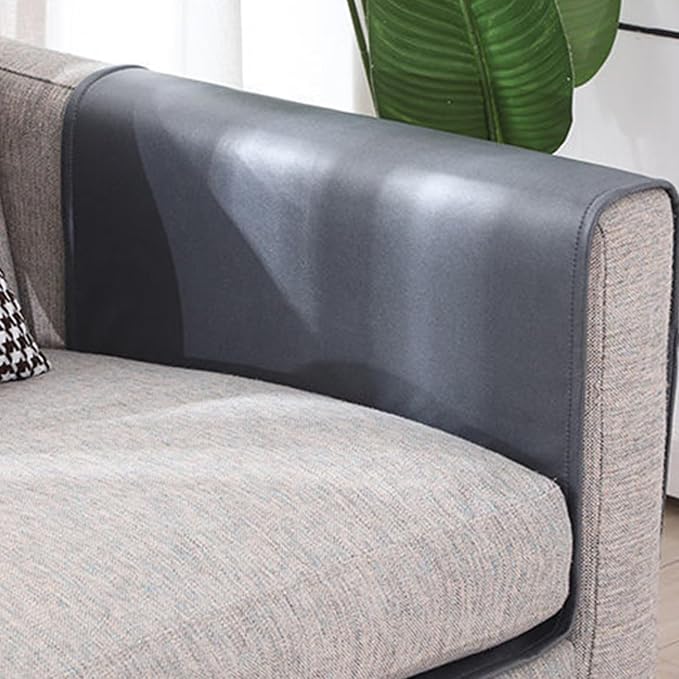Sofa Armrest Cover with Pockets Set of 2 Furniture Protector Slip Technical Fabric Non Slip Recliner Organizer Remote Holder Caddy Accessories for Living Room Bedroom Kitchen Home 24*43.3 Inch Gray