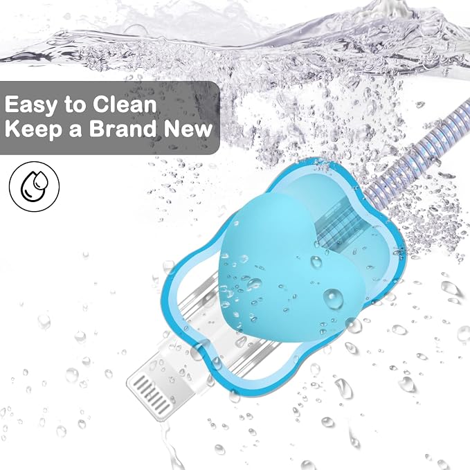 CameCosy Cute Waves DIY Cable Protector for iPhone Charger,Kawaii 3D Love Heart Design,Data Cable USB Charger Data Line Phone Wire Saver Protector for iPhone 11 12 13 14 Pro Max XS XR X 7 8 Plus-Blue