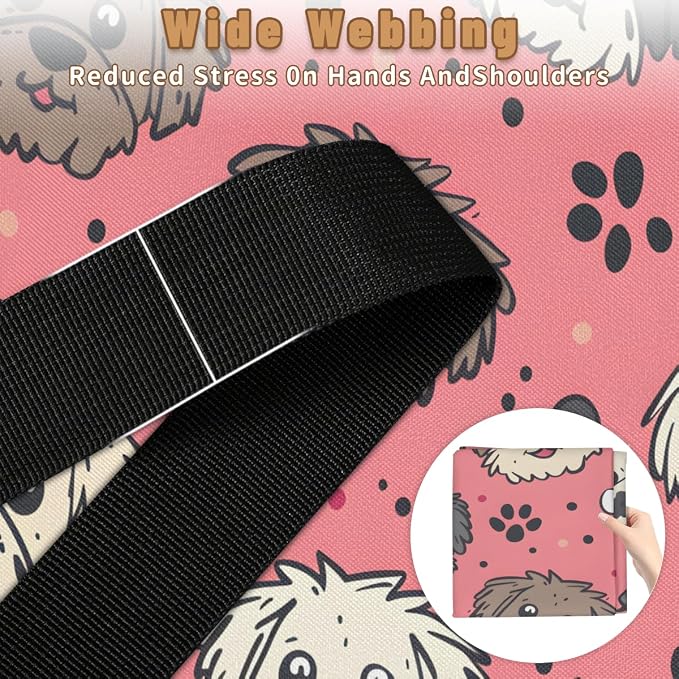 Cute Dog Large Storage Bags, Fabric Bed Storage Containers, Foldable Closet Organizers for Blanket, Clothing, Comforter, Bedding, Dog Paw