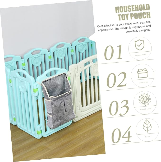 Happyyami PET Storage Bag for Toys and Accessories Hanging Food Pouch Organizer Sturdy Waterproof Container for Dogs and Cats for Home or Travel