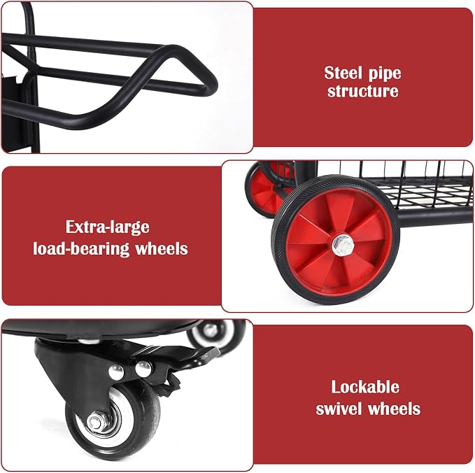 Horse Saddle Cart with Storage Basket 3 Tier Rolling Heavy | Heavy Duty Organizer for Stable Barn Tack Room Moving Transport Supplies