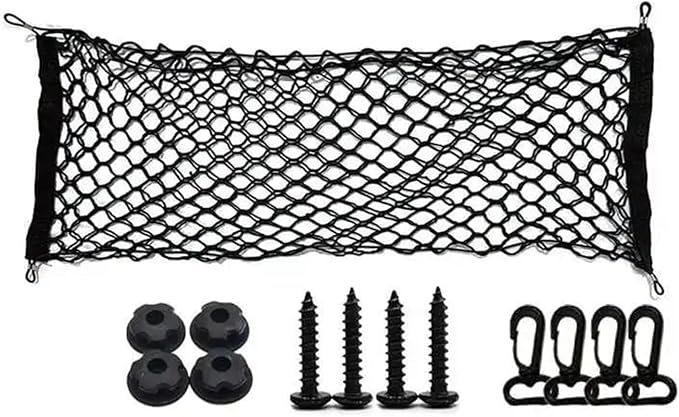 Car Nets Car Trunk Net Luggage Nylon Mesh Truck Storage Organizer For A4 B9 B8 A3 8Y 8P 8V A5 A6 Q3 Q5 Q7 Network Pocket Accessories Cargo Net (90X30CM)