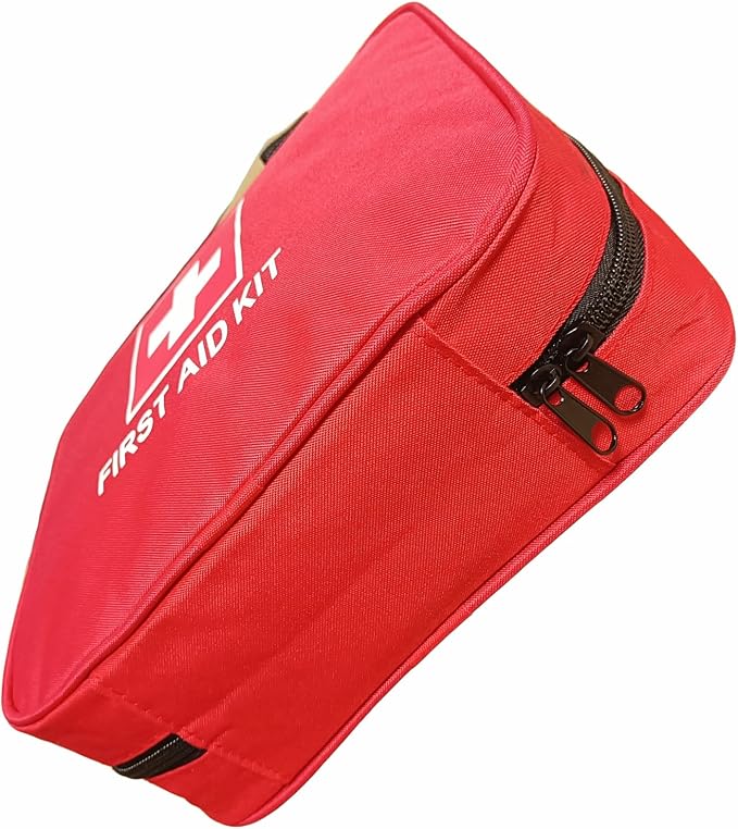 First Aid Bag Empty Emergency Medical Pouch First Responder Storage Compact Survival Medicine Bags for Sport Outdoors Car Office Pet Dog Cat (Red HQ)