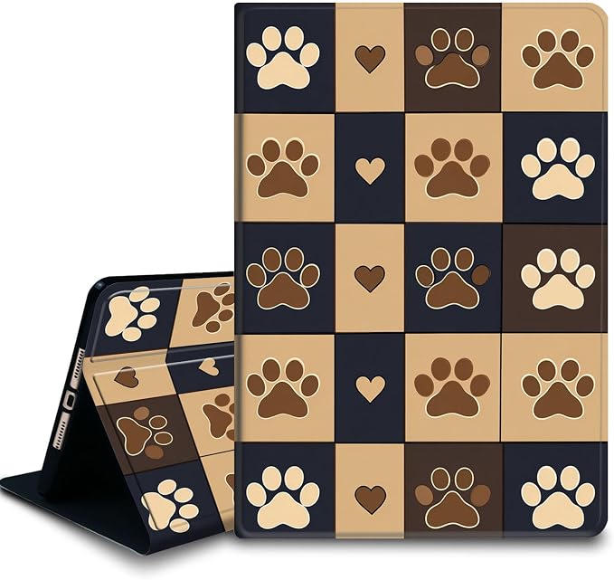 Bxgolkgd Tablet Case for Samsung Galaxy Tab S8/S7 11 Inch(2022/2020),Shockproof Stand Cover with Heat Dissipation,Auto Wake/Sleep Function,Cute Pet Paw Print