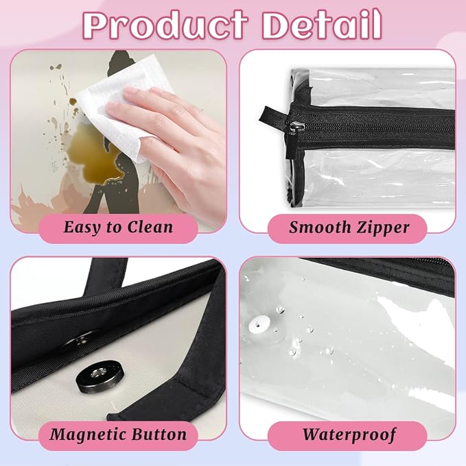 Dance Ballet Makeup Bag for Women Hanging Roll-Up Travel Organizer Toiletry Kit with 4 Removable Compartments, Ballerina