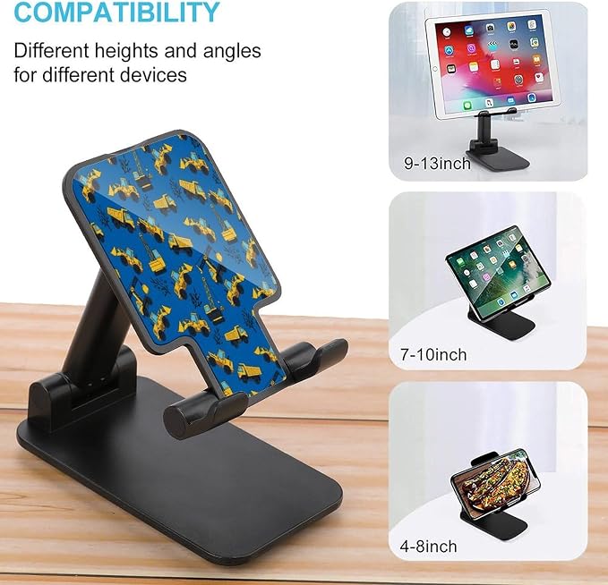 Multi Angle Foldable Engineering Car Blue Cell Phone Desk Stand