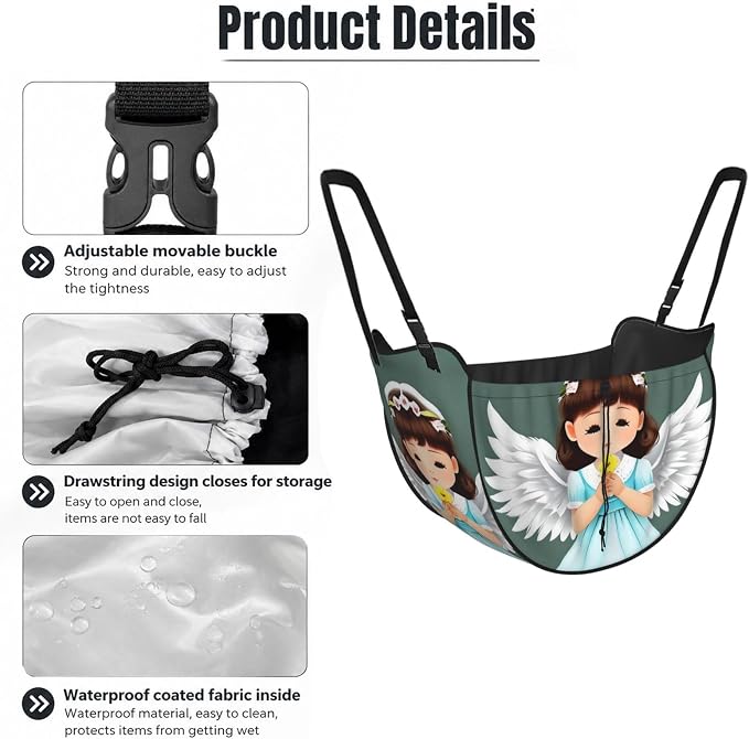 Cute little angel Car Seat Organizer-Backseat Storage Bag for Travel | Waterproof Durable. Holds Snacks Gear Essentials. Fits Most Cars.