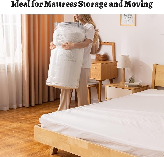 2pcs Mattress Vacuum Bag 94.5x47.2inch Space Saver Vacuum Storage bags,Oversized Vacuum bag Twin Mattress Vacuum Bag King Mattress Vacuum Sealer Bag for Memory Foam Mattress Moving Shipping Storage