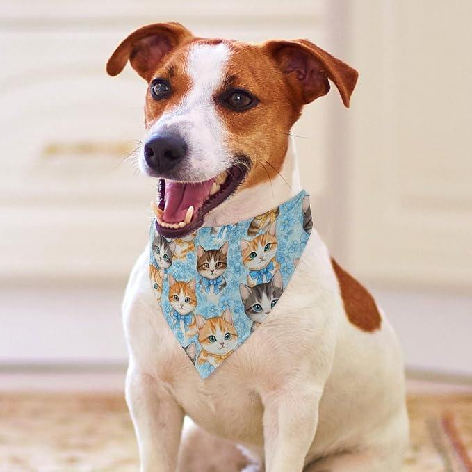 Wedding Party Pet Scarf with Adjustable Design, Comfortable Bib Handkerchief Kitten Cats for Small, Medium, Large Dogs and Cats