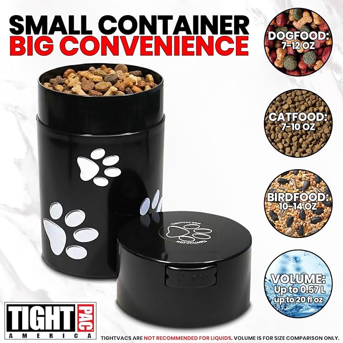 Pawvac Airtight Pet Food Container, Vacuum Seal Dog and Cat Treat Jar Lid