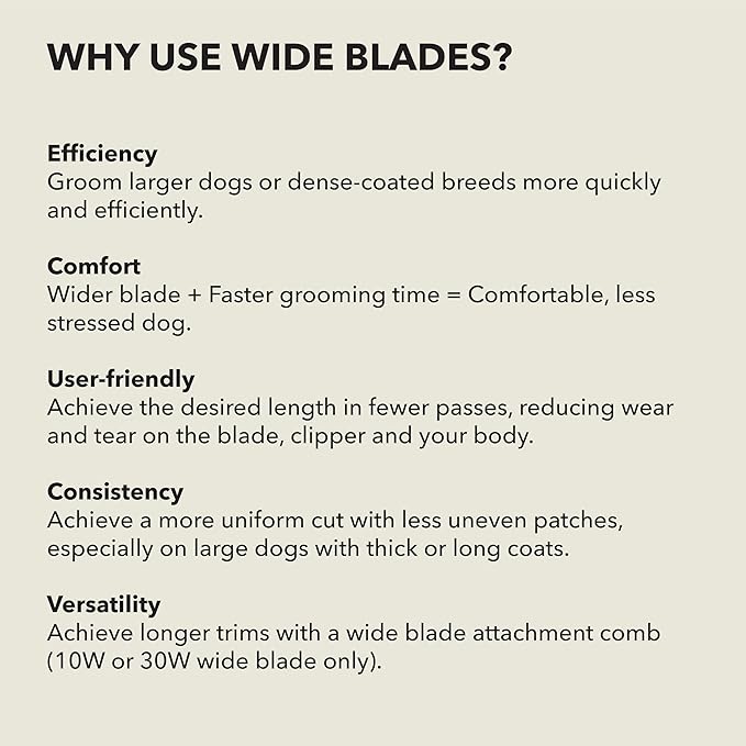 Andis 561465 ceramicEDGE Detachable Wide Blade #7FW – Carbon Steel Pet Clipper Blade, Coarse Tooth, Professional Grooming Performance