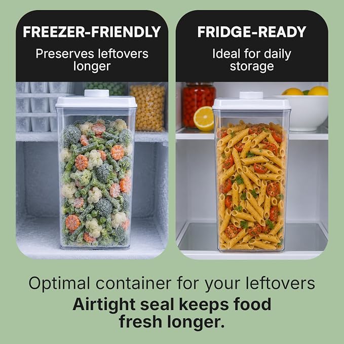 Bop Top Airtight Food Storage Containers | Pop-Top Lid | 13.5 Cups / 108 Oz | kitchen canister set, for flour, sugar, snacks, pasta, baking