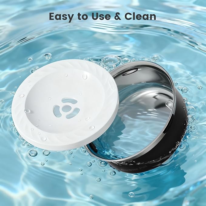 Gardner Pet Slow Water Bowl for Dogs – No Spill, Anti-Splash Floating Plate Design, Slows Drinking to Reduce Mess, Keeps Water Clean & Floors Dry, 2L