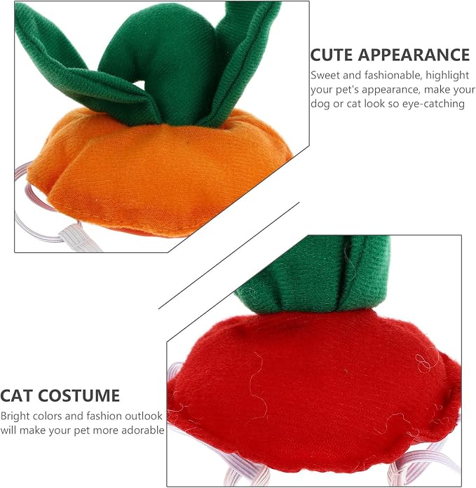 POPETPOP 4pcs Cute Pet Party Hat for Dogs and Cats, Fruit-Shaped Cloth Headwear with Fine Workmanship, Practical and Stylish Cosplay Accessory for Birthday and Festival Events