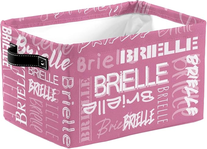 Personalized Storage Bins with Name Custom Kids Storage Basket Cubes Organizer with Handles for Organizing Boys and Girls Toys Shelf Closet Nursery Baskets Boxes, 1 Pack