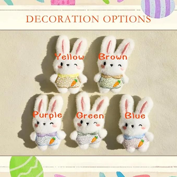 Personalized Woven Rope Bunny Basket Custom Easter Baskets for Kids Easter Egg Hunt Basket Name Tag with Handle Cotton Rope Basket (Style H)