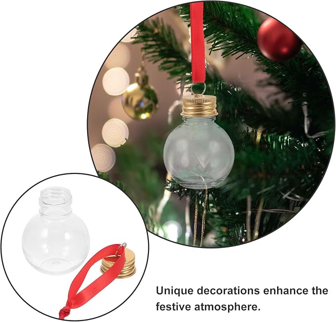 SOIMISS 10pcs Golden Bulb Shape Candy Bottles Made of Pet, Fillable and Leak-proof Juice Storage Bottles for Party Hanging Decors and Holiday Event Supplies