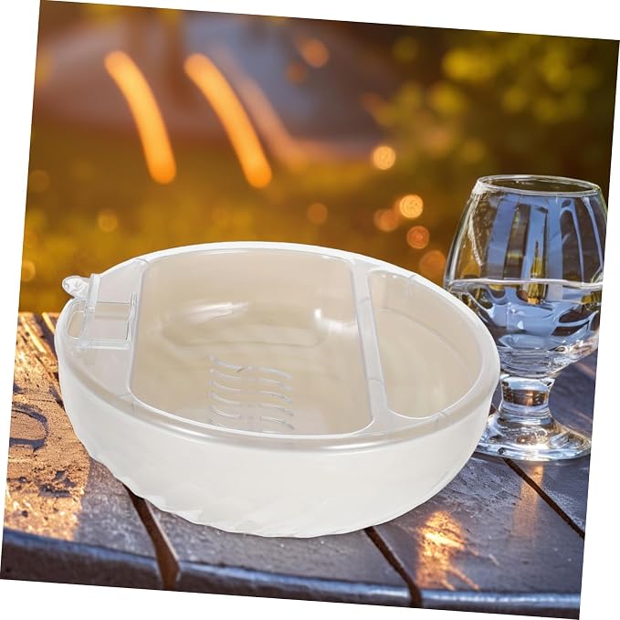 Double Layer Fruit Drainer Bowl with Phone Stand Reusable Snack Organizer for Nuts Candies and Fruits Elegant Kitchen Counter Decor and Efficient Waste Collection
