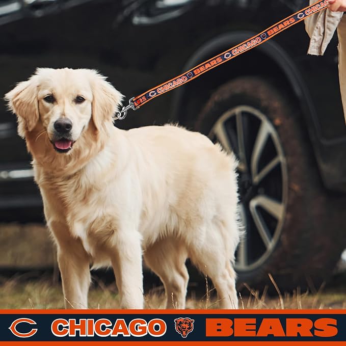 NFL PET Leash Chicago Bears Dog Leash, Medium Football Team Leash for Dogs & Cats. A Shiny & Colorful Cat Leash & Dog Leash Licensed by The NFL