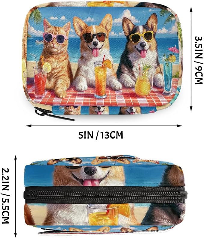 Travel Pill Organizer Beach Pet Vacation Small Pill Case