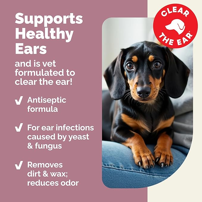 Vetnique Oticbliss Cat & Dog Ear Wipes - Dog Ear Infection Wipes or Dog Ear Cleaner Wipes for Dirty, Waxy, Smelly Ears, Odor Control with Aloe Vera & Salicylic Acid (Medicated Ear Wipes (50ct))