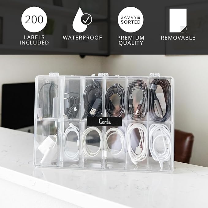 200 Chalkboard Labels for Containers, Removable Black Jar Labels Stickers with Chalk Marker, Reuseable Pantry Containers and Storage Bin Organization