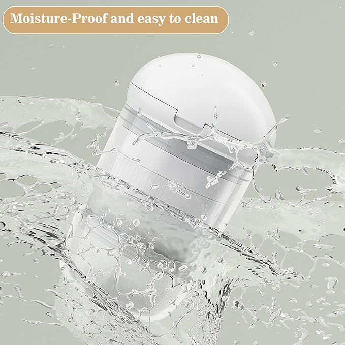 Pill Cutter Crusher Splitter: 3-in-1 Portable Storage Case White