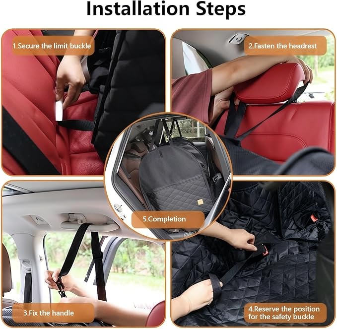 Soft Sided Collapsible Dog Crate for Car - XL Portable | Collapsible dog car crate folds small Secure straps for back seat, SUV & trucks. Portable for multiple dogs, area restriction