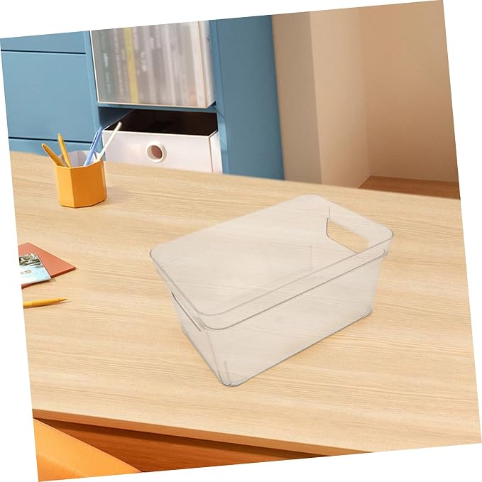 Housoutil Pet Storage Box Handle Multi-functional Organizer for Office Supplies Craft Storage and Bathroom Essentials Portable
