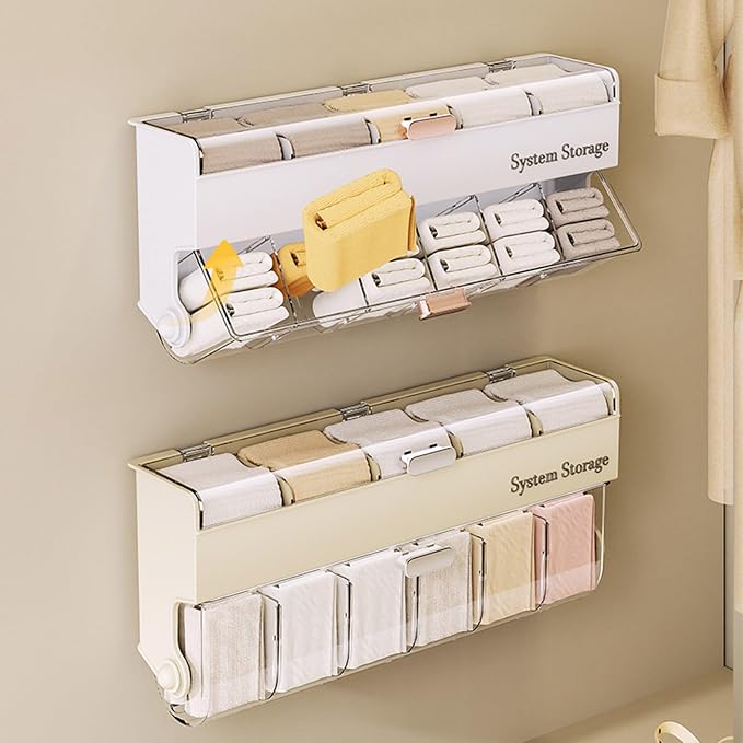 Drawer Organizer for Underwear and Socks, Sturdy PP PET Dividers with Compact Design for Home, Dorm, and Travel Use
