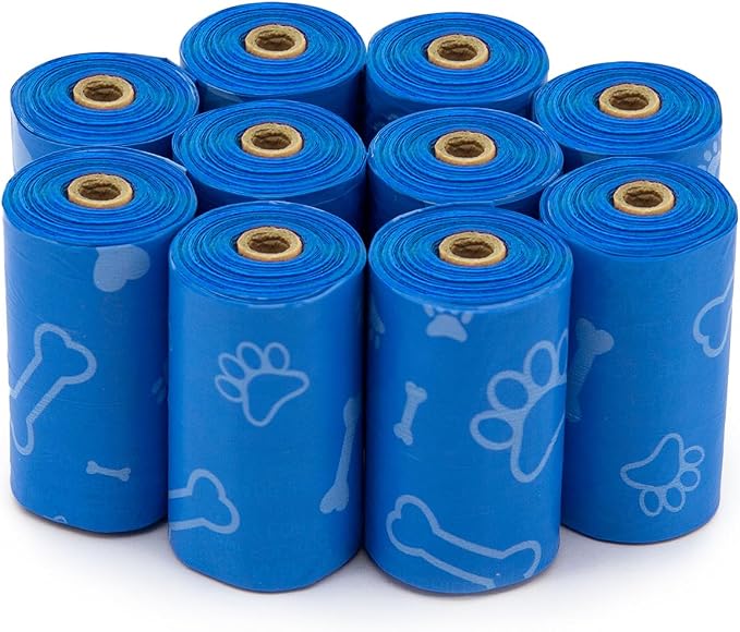 Best Pet Supplies Poop Bags for Dogs - Assorted Colors, 150 Count | Scented, Leak-proof, Easy-Tear perforations, 15 Thick Bags per roll, Outdoor Walking & Travel, Fits Standard Holders